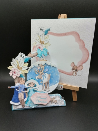 Some Enchanted Christmas 7 Shaped 6x6 Card & Envelope Kit by Stephanie Bardelli