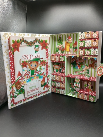 Elves Behaving Badly - XL 3D Curiosity Book Box Advent Calendar by Stephanie Bardelli