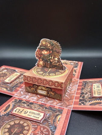 Steam Tinker Red Exploding Box Surprise Kit. by Stephanie Bardelli