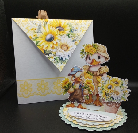 Ay Up Me Duck 2 Triple Easel by Stephanie Bardelli