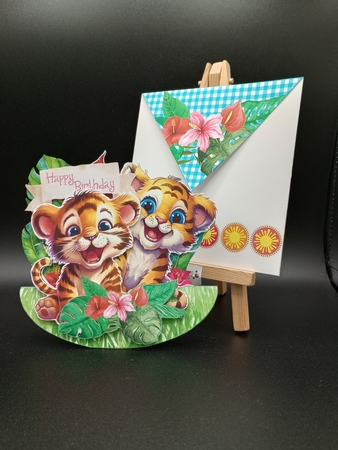 Cmon Get Happy in the Jungle 2 Rocker Card by Stephanie Bardelli