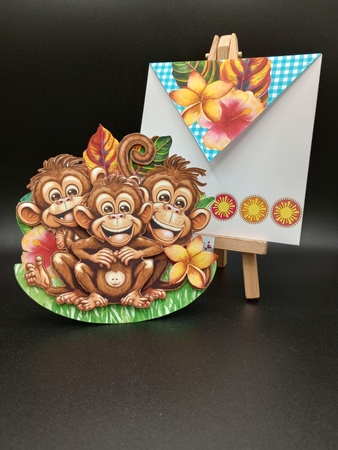 Cmon Get Happy in the Jungle 4 Rocker Card by Stephanie Bardelli