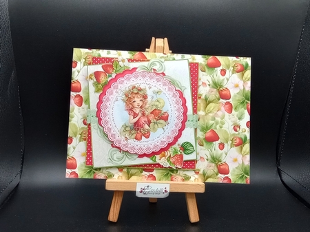 Strawberry Rhapsody 1  7.75x7.75 Simply Cards  by Stephanie Bardelli