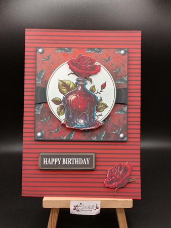 BLACK & RED GOTHIC ROSE 2 by Stephanie Bardelli