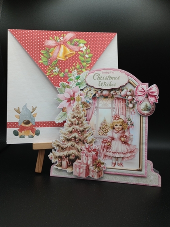 Rosey Christmas 2 XL Shaped Card Kit by Stephanie Bardelli