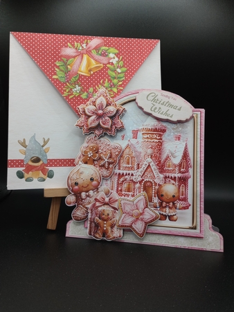 Rosey Christmas 19 XL Shaped Card Kit by Stephanie Bardelli