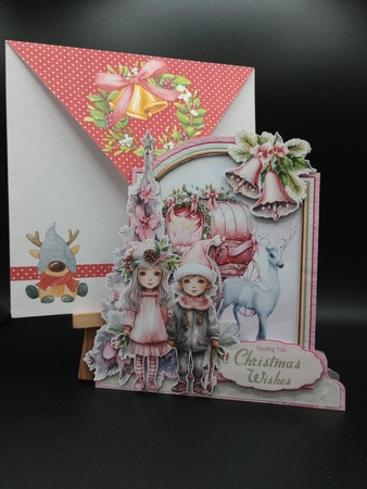 Rosey Christmas 23 XL Shaped Card Kit by Stephanie Bardelli