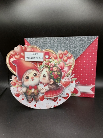 Be Mine Gnome-intine 7 XL Rocker Card  by Stephanie Bardelli