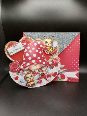 Be Mine Gnome-intine 10 XL Rocker Card  by Stephanie Bardelli