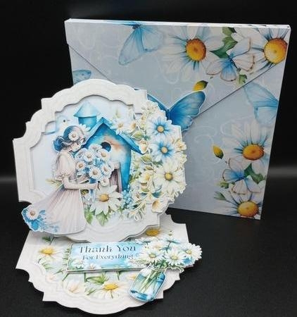 Daisy, Daisy 1 Shaped Easel Card by Stephanie Bardelli