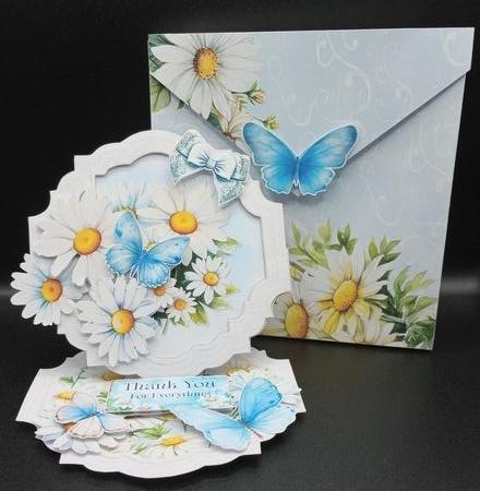 Daisy, Daisy 2 Shaped Easel Card by Stephanie Bardelli