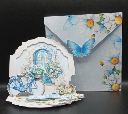 Daisy, Daisy 4 Shaped Easel Card by Stephanie Bardelli
