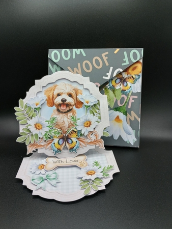 Give the Dog a Bone 10 Shaped Easel Card by Stephanie Bardelli