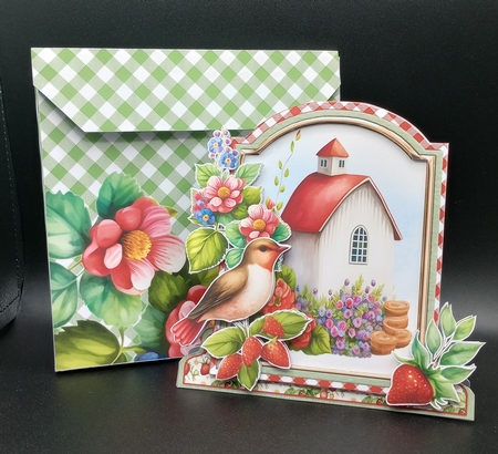 The Strawberry Patch 2 XL Shaped Card Kit by Stephanie Bardelli
