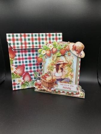 The Strawberry Patch 3 XL Shaped Card Kit by Stephanie Bardelli