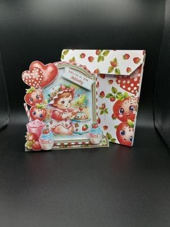 The Strawberry Patch 4 XL Shaped Card Kit by Stephanie Bardelli