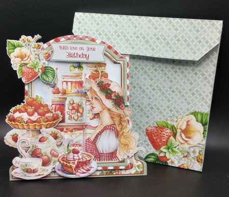 The Strawberry Patch 7 XL Shaped Card Kit by Stephanie Bardelli
