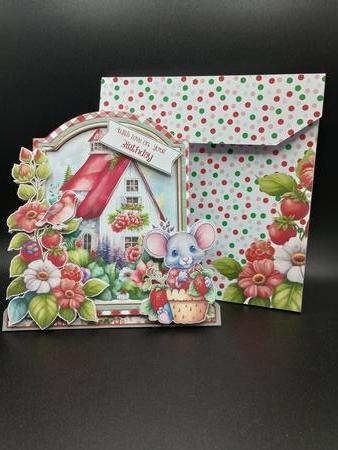 The Strawberry Patch 8 XL Shaped Card Kit by Stephanie Bardelli