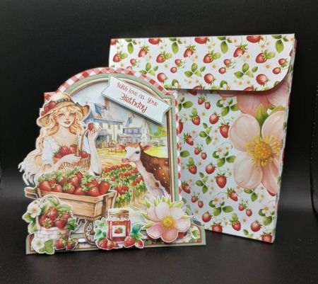 The Strawberry Patch 11 XL Shaped Card Kit by Stephanie Bardelli