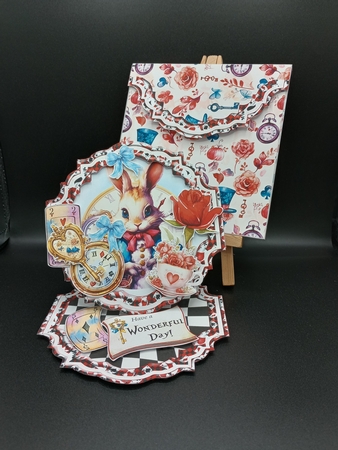 Meet Me in Wonderland 3 Shaped Easel by Stephanie Bardelli