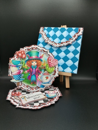 Meet Me in Wonderland 8 Shaped Easel by Stephanie Bardelli