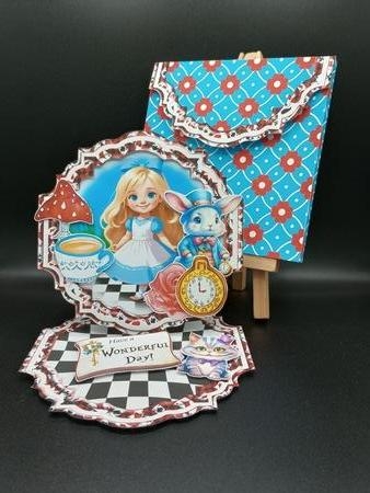 Meet Me in Wonderland 9 Shaped Easel by Stephanie Bardelli