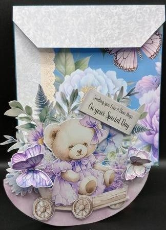 My Sweet Teddy Bear 1 XL Rocker Card  by Stephanie Bardelli