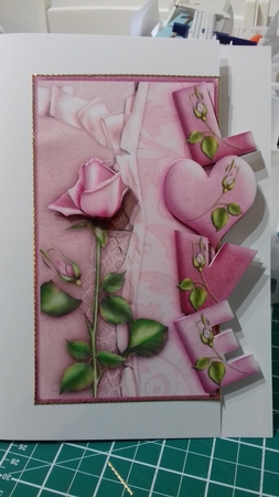 Over the Side Love Rose with Decoupage by Stephanie Bardelli