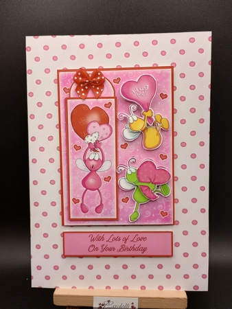 Hug Bug Valentine - Bookmark Pocket Card by Stephanie Bardelli