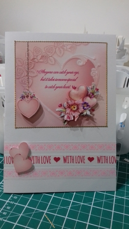 Gorgeous Pink Valentines Verse Topper by Stephanie Bardelli