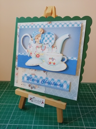Little Mouse in a Teapot Night Before Christmas Quick Card by Stephanie Bardelli