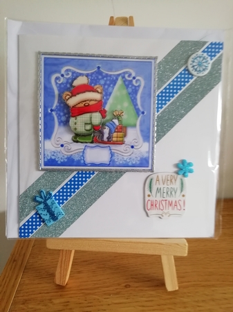 Hold My Hand Christmas Card Topper & Decoupage by Stephanie Bardelli