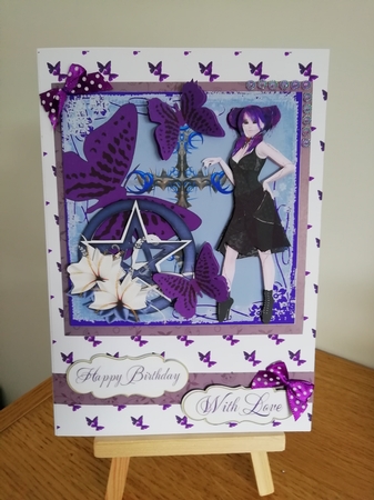 6 Inch Card - Pagan Gothic Butterflies by Stephanie Bardelli