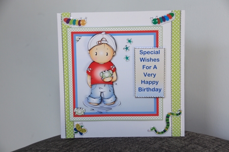 Andy with Frogs Card Topper Mini Kit by Stephanie Bardelli