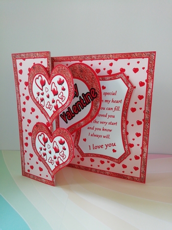 Fold Back Pop-up Valentine Hearts by Stephanie Bardelli