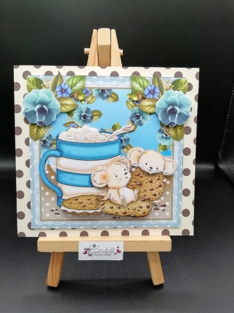 Hot Chocolate and Cookies Cut Card Front Kit by Stephanie Bardelli