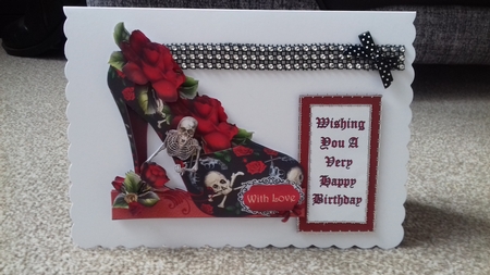 Gothic Shoe Shaped Card Mini Kit by Stephanie Bardelli