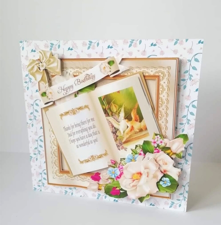 Roses with Cream Book Card Mini Kit by Stephanie Bardelli