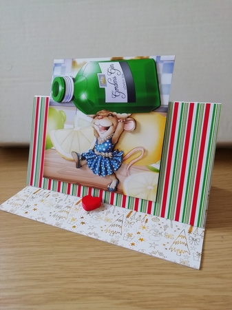 Mrs Gin Mouse 8x8 Quick Card by Stephanie Bardelli