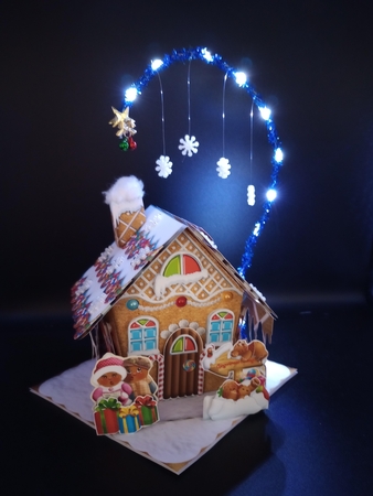 Gingerbread Cuties Gingerbread House Treat Box by Stephanie Bardelli