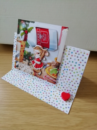 Mrs Christmas Vodka Mouse 8x8 Quick Card by Stephanie Bardelli