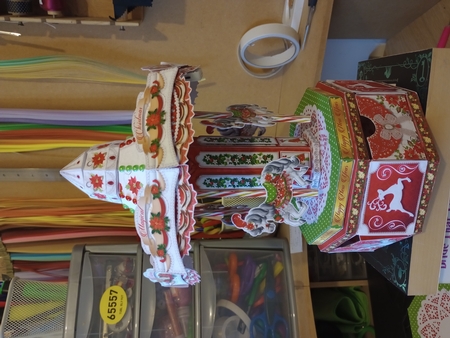 Traditional Christmas 3D Carousel Trinket Drawers Decoration by Stephanie Bardelli