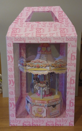 Its a Sweet Baby Girl 3D Carousel Trinket Drawers Decoration by Stephanie Bardelli