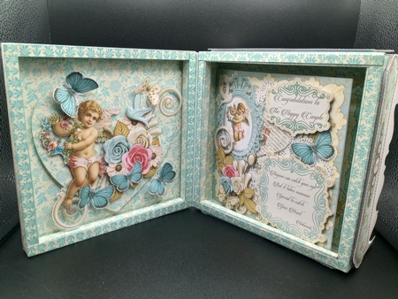 A Fine Romance 8X8 Ornate Keepsake Box, Popup Card, Bookmark & Hanging Heart Gift Kit by Stephanie Bardelli