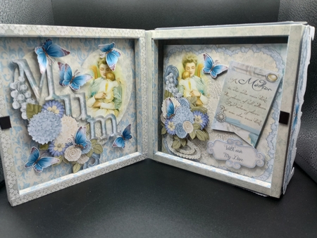 A Mothers Love  8X8 Ornate Keepsake Box, Popup Card, Bookmark & Hanging Heart Gift Kit by Stephanie Bardelli