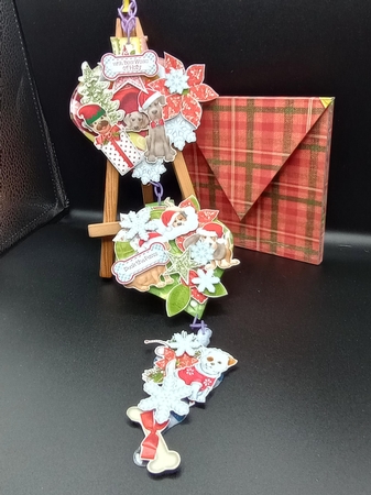 Gone to the Dogs at Christmas! Hanging Baubles Trio by Stephanie Bardelli