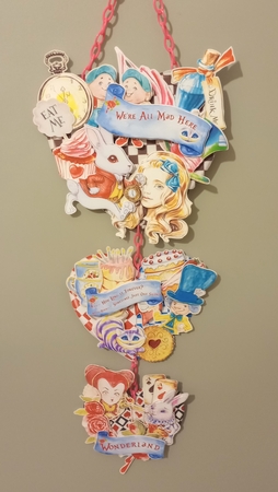 Through the Looking Glass  Hanging Hearts Trio by Stephanie Bardelli