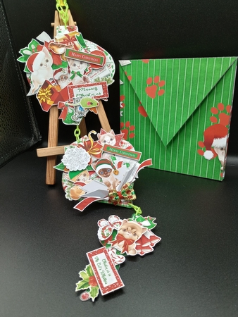 A Purr-Fect Christmas Hanging Baubles Trio by Stephanie Bardelli
