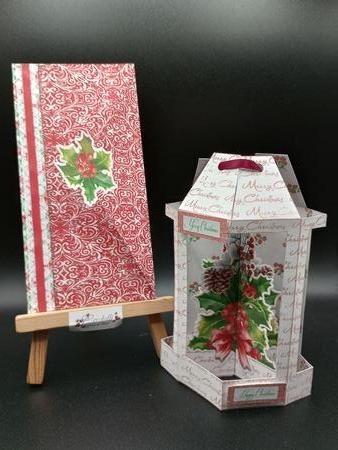 Colours of Christmas 3D Hanging Christmas Card & Envelope by Stephanie Bardelli