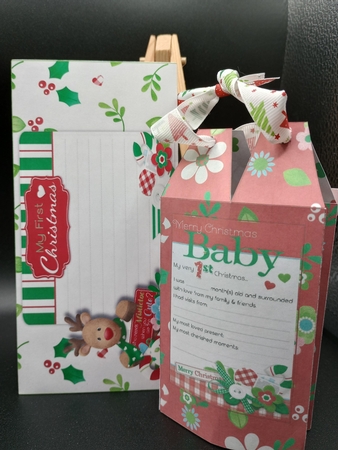 My First Christmas 3D Hanging Christmas Card & Envelope by Stephanie Bardelli